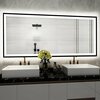 Chery  Industrial LED Bathroom Vanity Mirror for Wall, Backlit + Front-Lighted, Dimmable 60x28 L001B15070